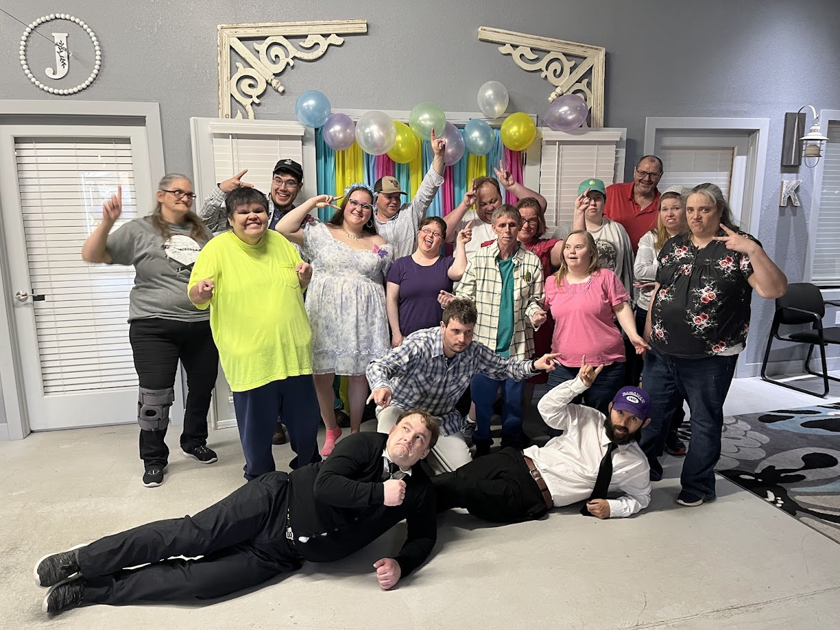 Group of people posing for a photo